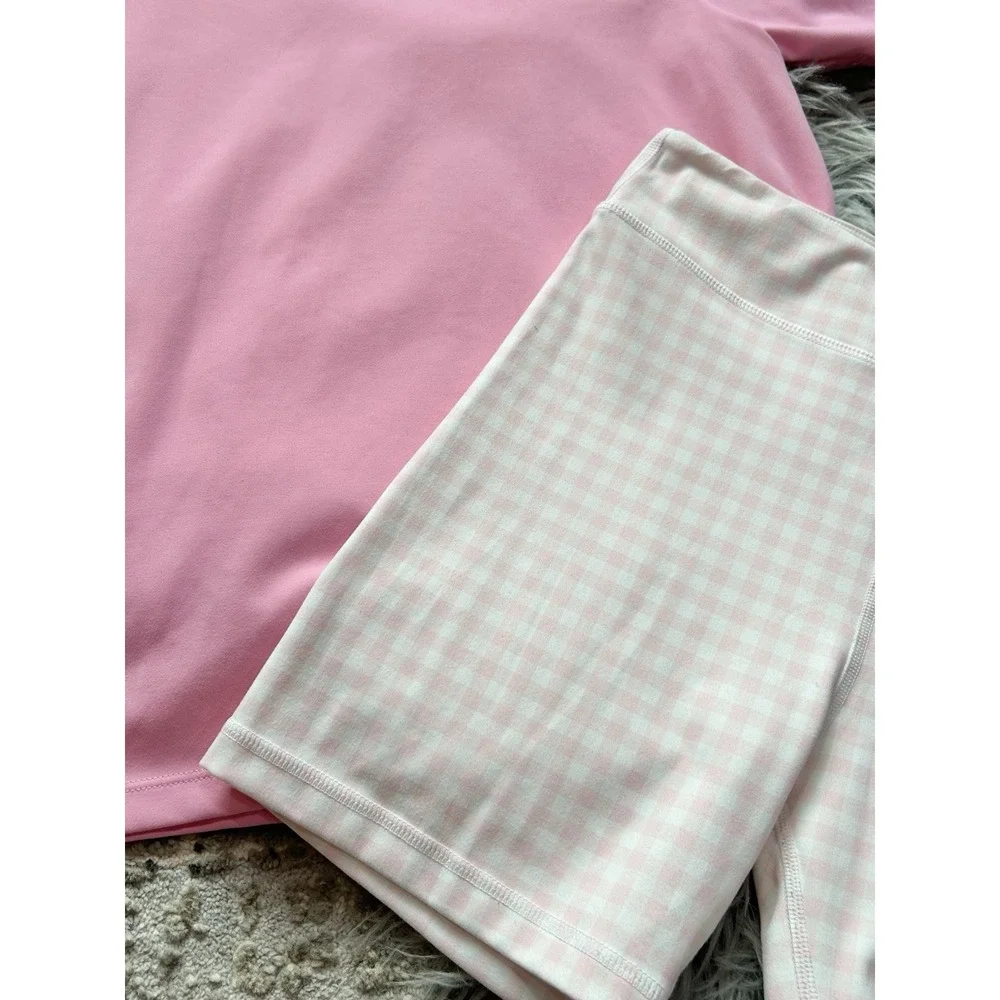 Sweet Honey Girls‎ Pink Gingham Activewear Lounge Set Size 14Y